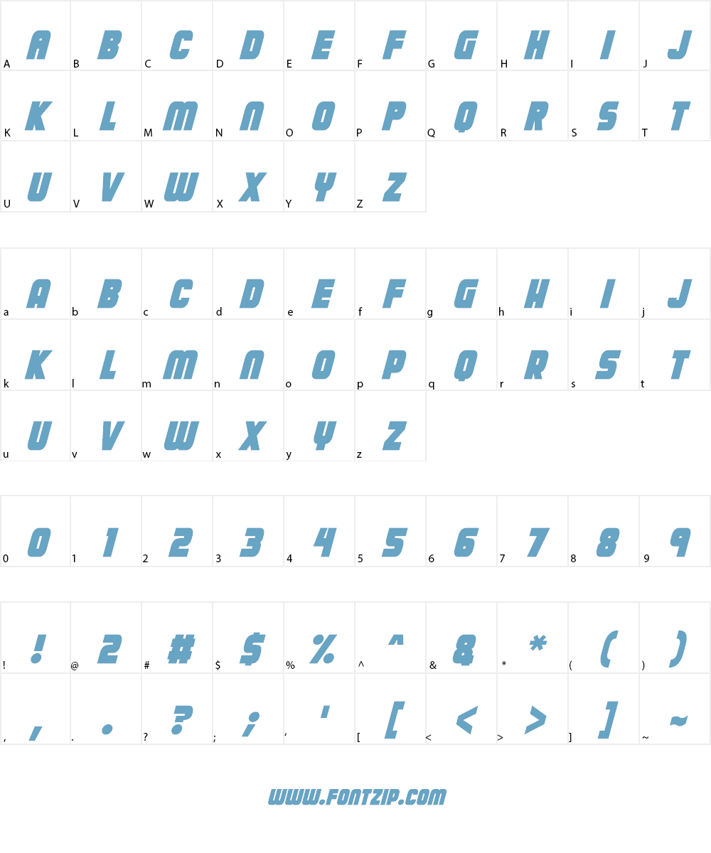 Calamitech Font Character